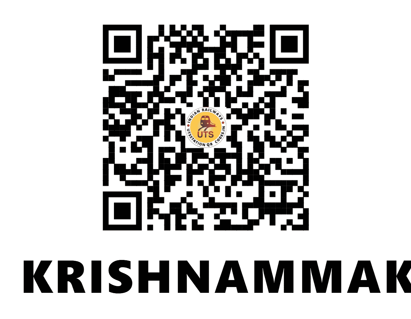 UTS QR Code for KRISHNAMMAKONA - KEF - SC (ANDHRA PRADESH)